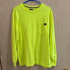 Wrangler Neon Yellow Long Sleeve Tee